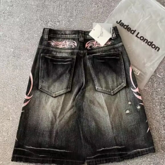 Streetwear Y2K Jaded London Denim Shorts - Picture 2 of 4